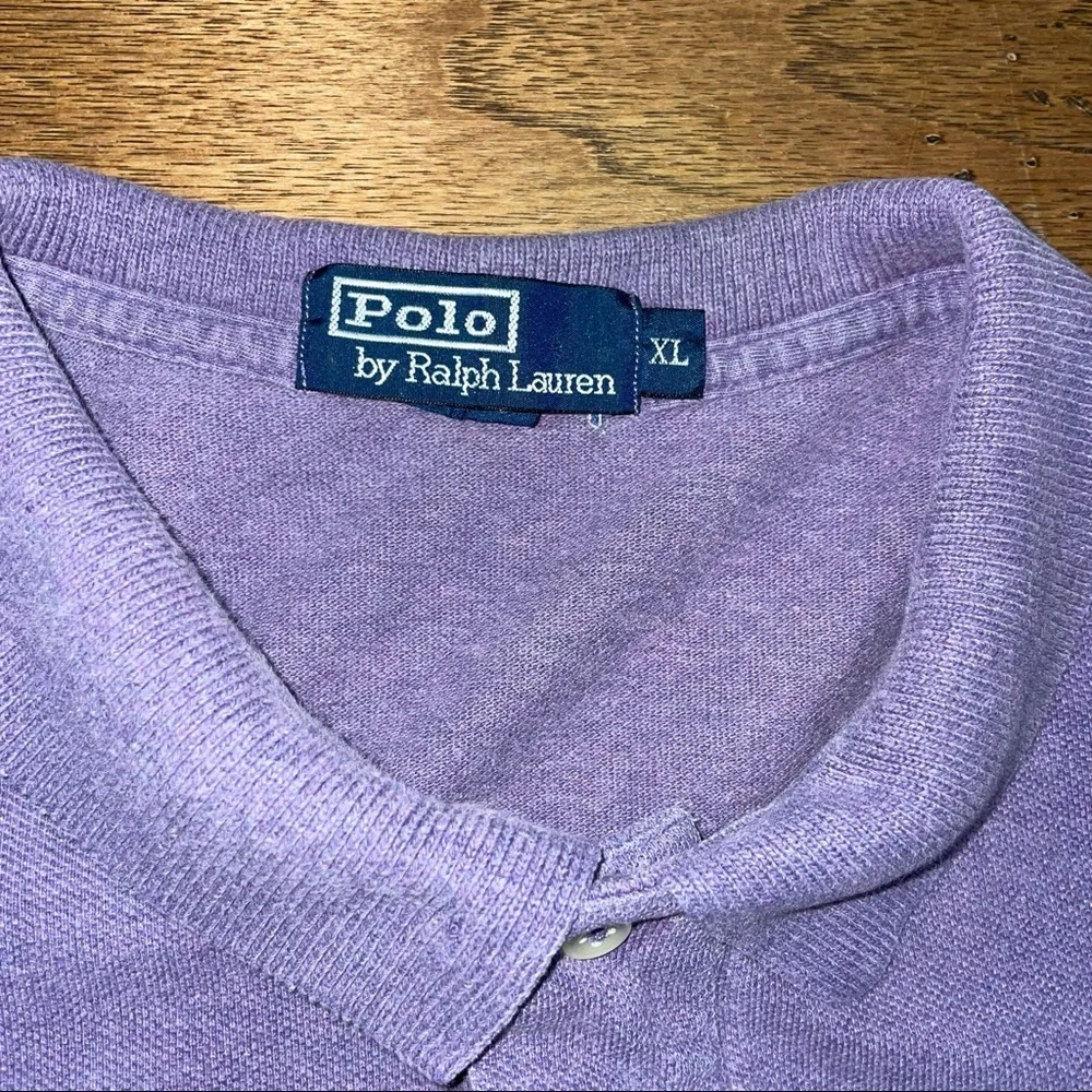 Polo Ralph Lauren Mens XL Purple Short Sleeve Polo Shirt 100% Cotton.